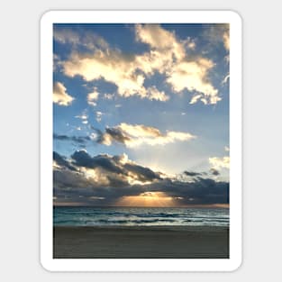 Sunrise over the Beach in Cancun Sticker